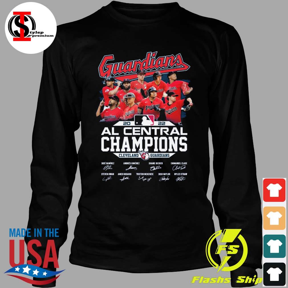 The Cleveland Guardians 2022 American League Central Champions Signatures  shirt, hoodie, sweater, long sleeve and tank top
